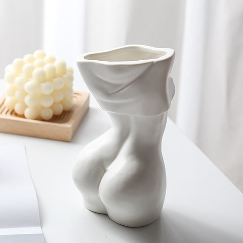 Beautiful Woman Ceramic Vase