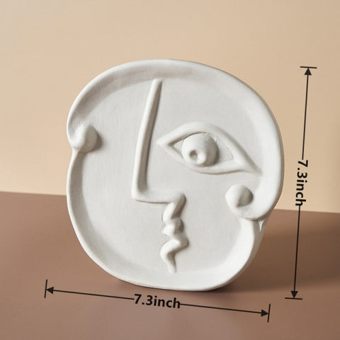 Face Shaped Porcelain Flower  Sculpted Vase