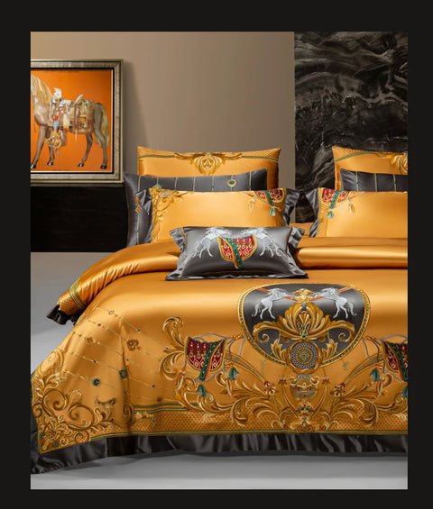 Aristocratic Brocade Egyptian Cotton Luxury Bedding Set
