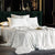 Fitted 4PCS SUPER SOFT Luxury Silk Bedding Set（1 FITTED SHEET+1 QUILT COVER+ 2 PILLOWCASE)