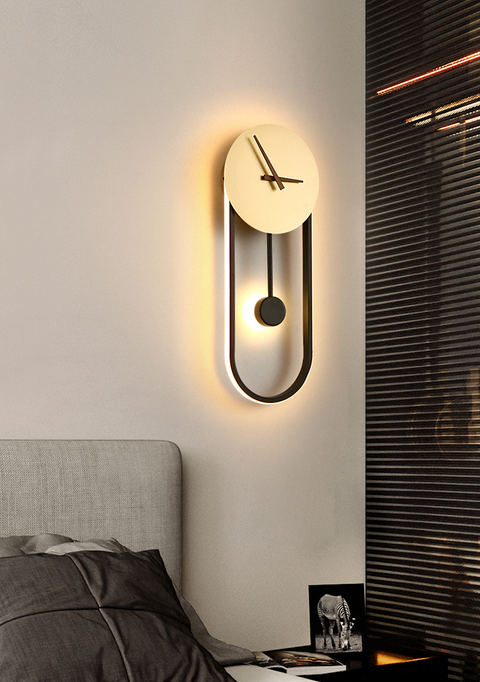 Luxury Wall Lamp with Clock