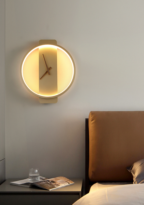 Luxury Wall Lamp with Clock