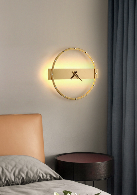 Luxury Wall Lamp with Clock