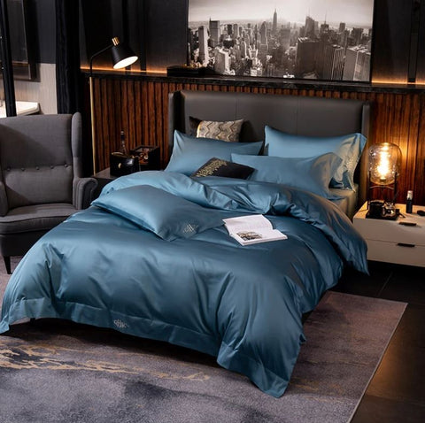 Black Egyptian Cotton Duvet Set 700 Thread Count