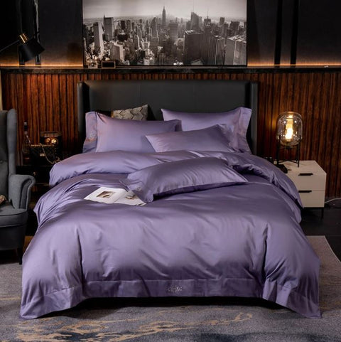 Black Egyptian Cotton Duvet Set 700 Thread Count