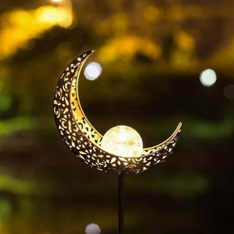 Marisol- Solar Moon Crackle Garden Decor Light - Silky decor