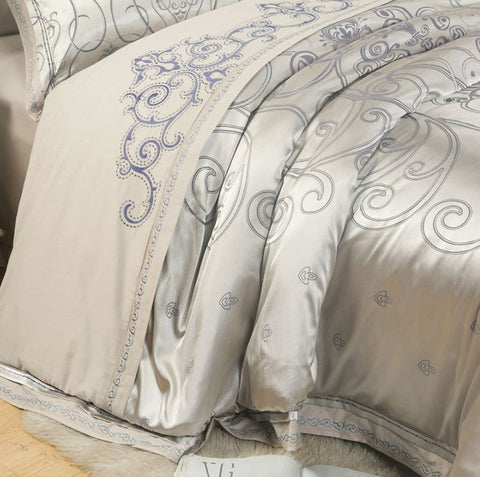 Paragon Embroidered Satin Bed Set