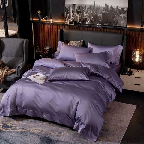 Black Egyptian Cotton Duvet Set 700 Thread Count