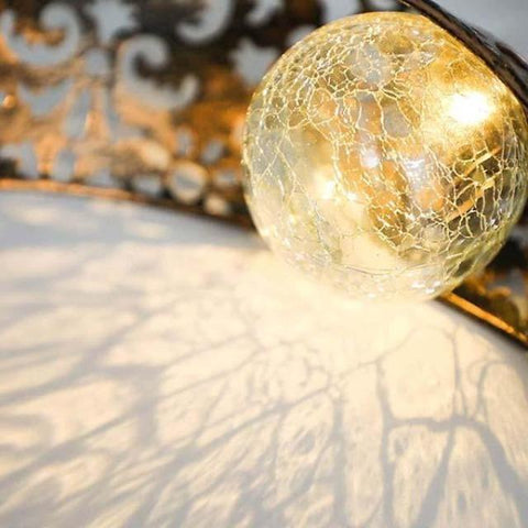 Marisol- Solar Moon Crackle Garden Decor Light - Silky decor