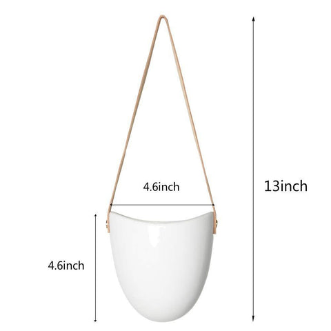 Catriona - Wall-hanging Ceramic Flower Pot (3 Sets) - Silky decor