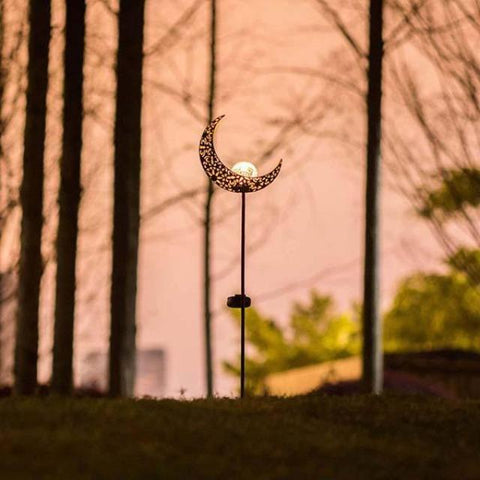 Marisol- Solar Moon Crackle Garden Decor Light - Silky decor