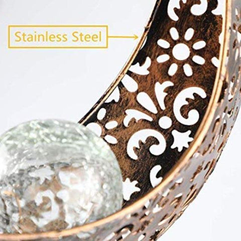 Marisol- Solar Moon Crackle Garden Decor Light - Silky decor