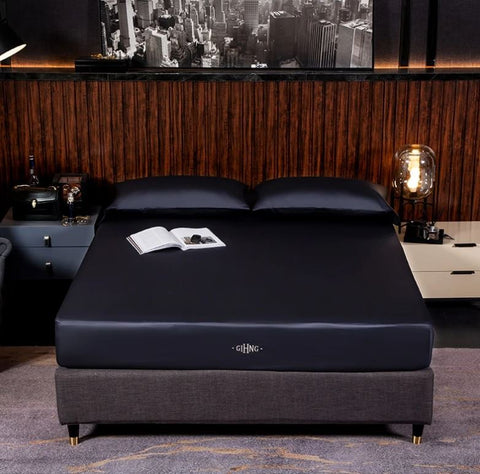Black Egyptian Cotton Duvet Set 700 Thread Count