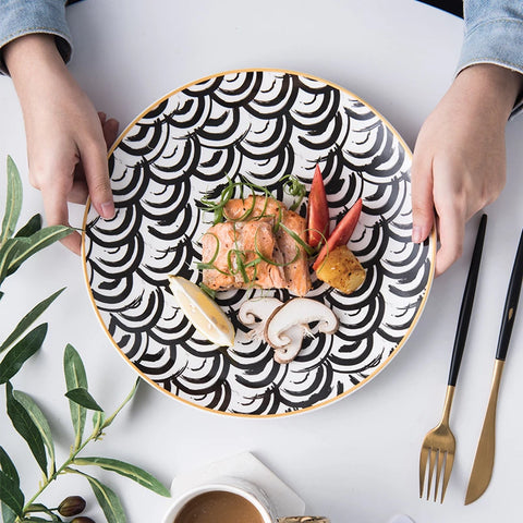 Deluxe Geometric Dinner Plate Set