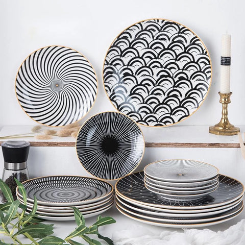 Deluxe Geometric Dinner Plate Set