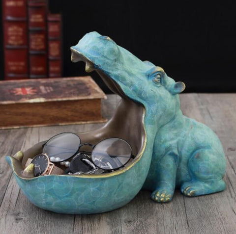 Hippo Figurines Storage Basket