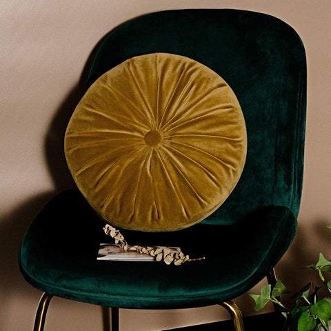 Classic Round Velvet Seat Cushion