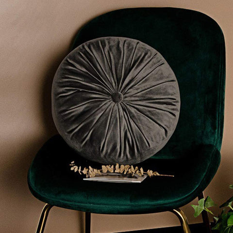 Classic Round Velvet Seat Cushion