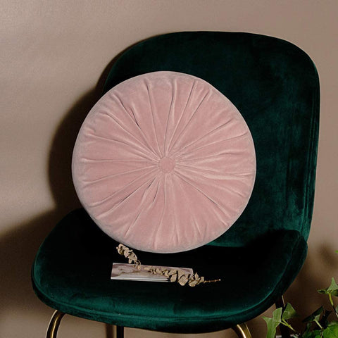 Classic Round Velvet Seat Cushion