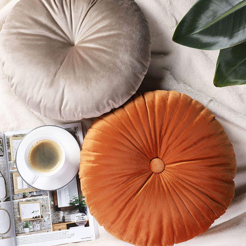 Classic Round Velvet Seat Cushion