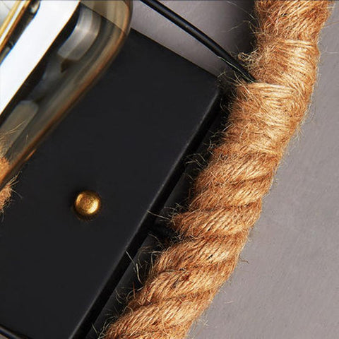 Rory - Retro Round Hemp Rope Lamp - Silky decor