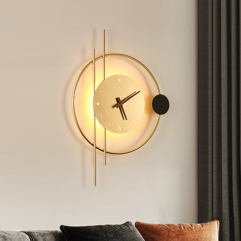 Luxury Wall Lamp with Clock