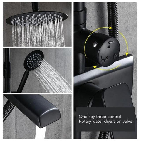 Calithea - Modern Matte Brass Shower Set - Silky decor