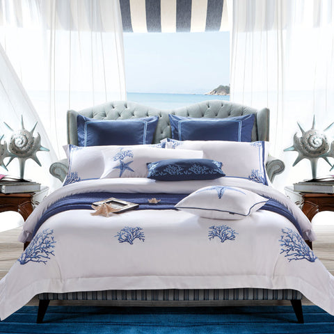 Lux Bed Embroidered Bedding Set