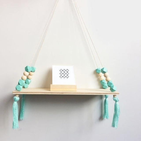 Claudia - Twine Wooden Wall Shelf Rack - Silky decor