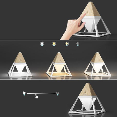 Paak - Dimmable Pyramid Bedside Lamp - Silky decor