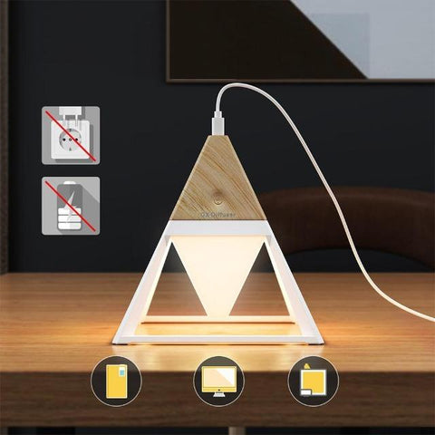 Paak - Dimmable Pyramid Bedside Lamp - Silky decor