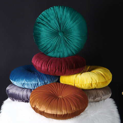 Classic Round Velvet Seat Cushion