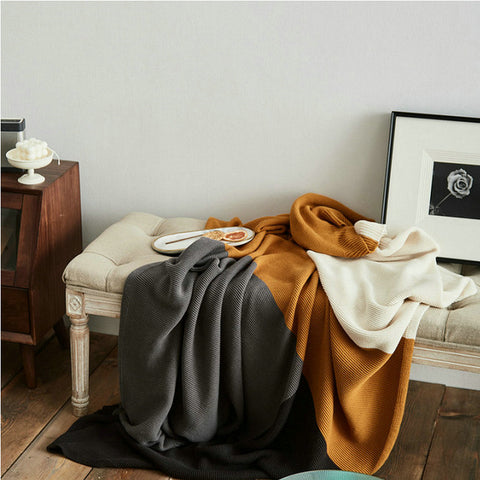 Warm Knitted Throw Blanket