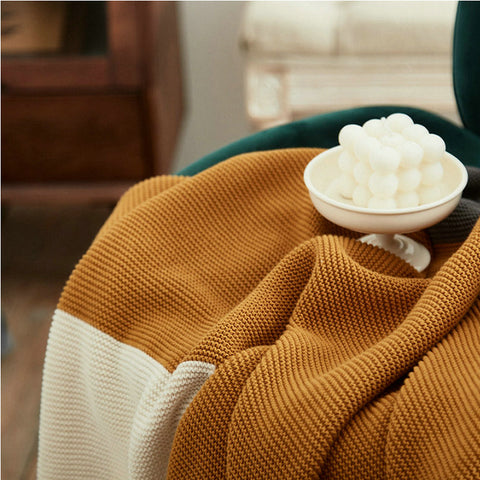 Warm Knitted Throw Blanket