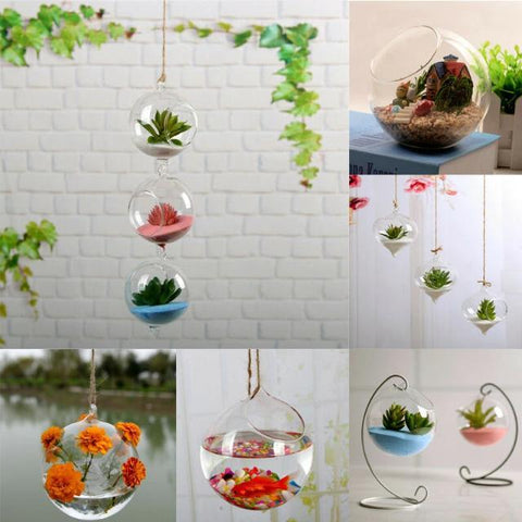 Grahaniya - Decorative Hanging Ball flower Vase - Silky decor