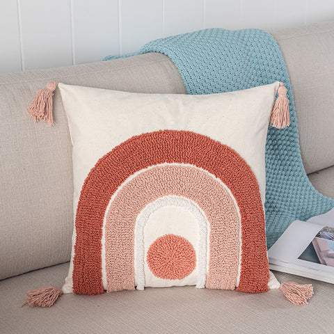 Boho Embroidered Throw Pillowcase