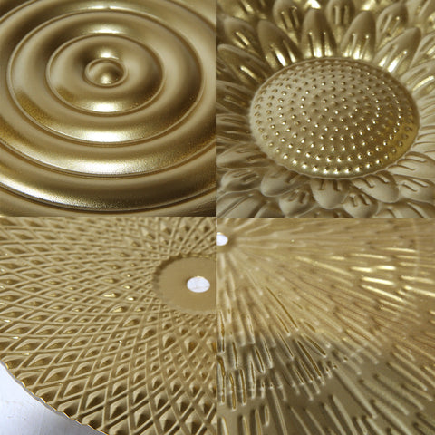 Trendy Round Golden Wall Decoration