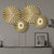 Trendy Round Golden Wall Decoration