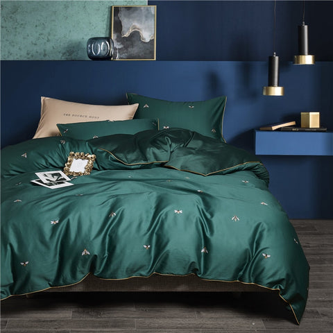 MistBlue Egyptian Cotton Bedding Set