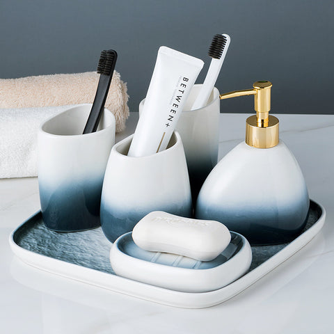 Gradient Ceramic Bathroom Wash Set