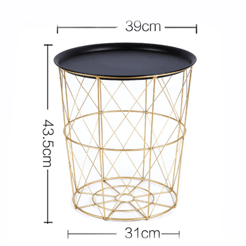 Tamika - Creative Metal Storage Golden - Silky decor