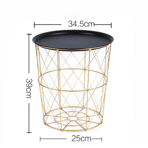 Tamika - Creative Metal Storage Golden - Silky decor