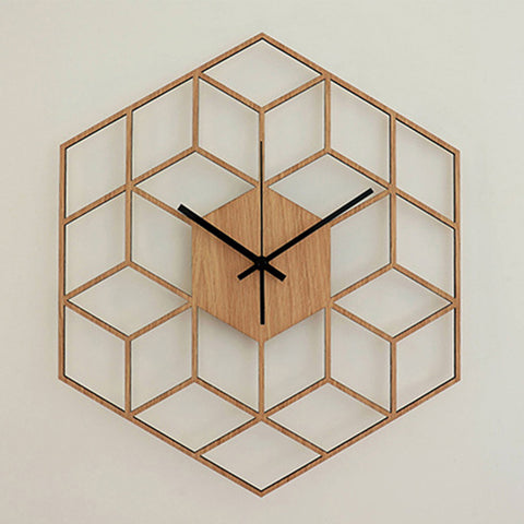 Hexagonal Silent Wall Clock