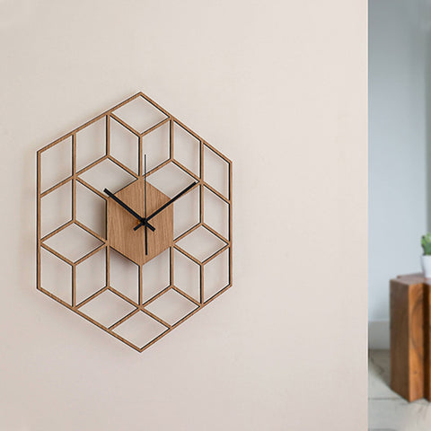 Hexagonal Silent Wall Clock