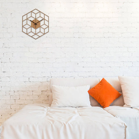 Hexagonal Silent Wall Clock