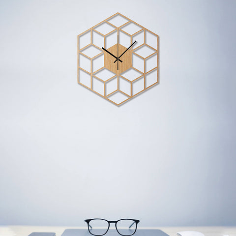 Hexagonal Silent Wall Clock