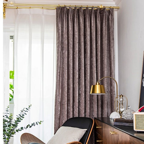 Modern Blackout Chenille Curtains