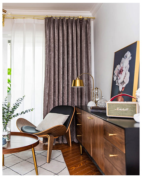 Modern Blackout Chenille Curtains