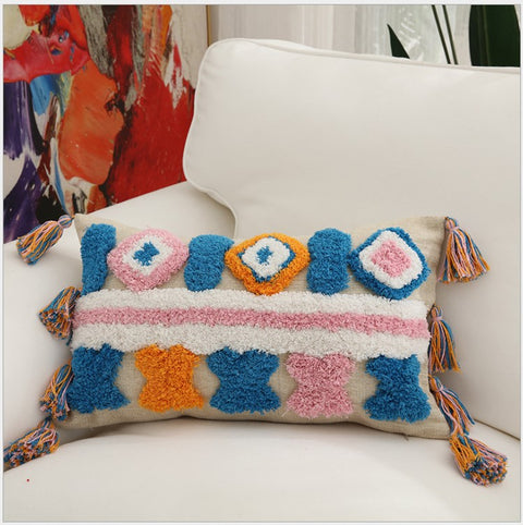 Luxury Woolen Tassels Cushion Cover