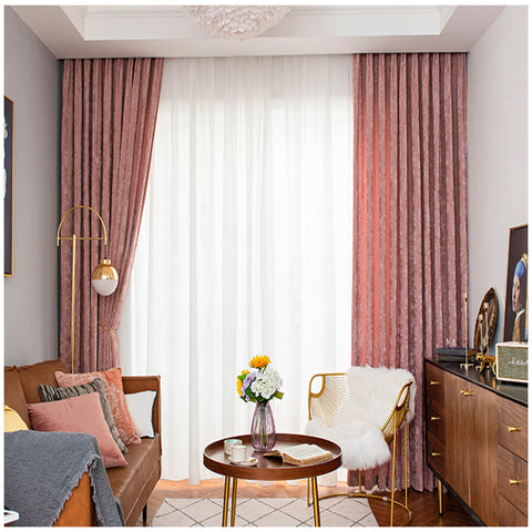 Modern Blackout Chenille Curtains